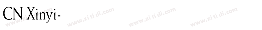 CN Xinyi字体转换